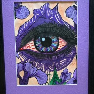 Vibrant Purple Eye Illustration Art